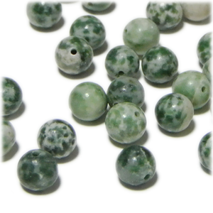 ø 8 mm Green Spot Stone Edelsteinperlen (50 Stück)