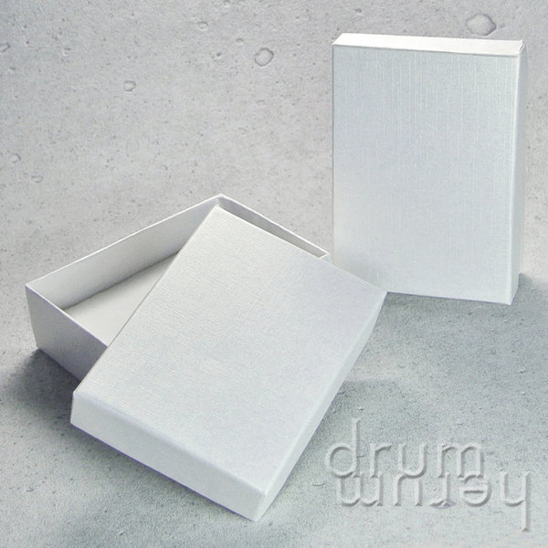 Geschenkschachteln weiß, ca. 9 x 6,5 cm, Set mit 4 Stück